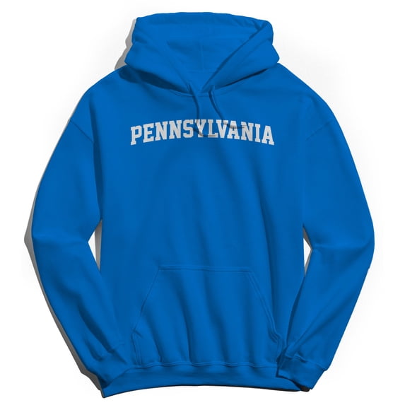Pennsylvania Graphic Royal Men's Cotton Pullover Hoodie