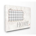 thumbnail image 1 of Pennsylvania Grey Gingham and Floral Heart and Home Stretched Canvas Wall Art, 30 x 1.5 x 40, 1 of 4