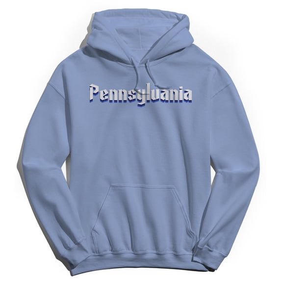 Pennsylvania Humor Graphic Light Blue Men's Crewneck Sweatshirt Hoodie