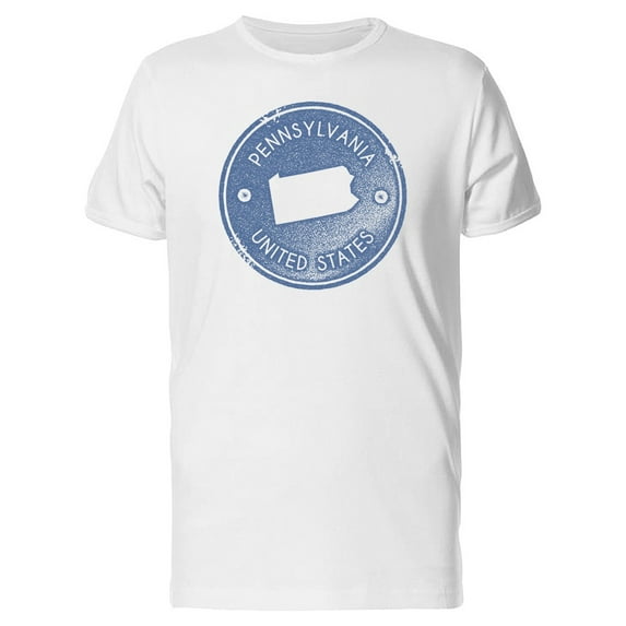 Pennsylvania Map United States T-Shirt Men -Image by Shutterstock, Male Large