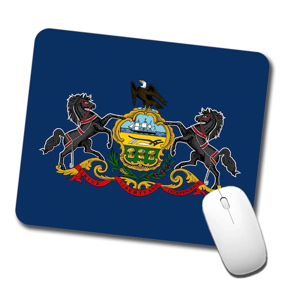 Pennsylvania PA State Flag Mouse Pad Low Profile Gaming Mat