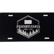 Pennsylvania PA State License Plate Front Car Tag Diamond Etched Engraved on Aluminum Metal Weatherproof & Rustproof Great Gift
