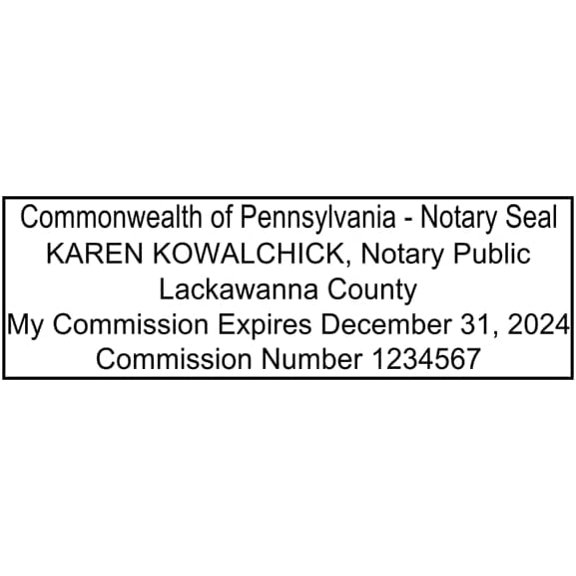 Pennsylvania Rectangular Notary Stamp | Official State Notary Stamp | Official Seals | Meets State Specifications (Pennsylvania, Rectangular Stamp)