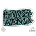 thumbnail image 1 of Pennsylvania Shape Cute Letters Native Local - 5" Vinyl Sticker - For Car Laptop I-Pad - Waterproof Decal, 1 of 1