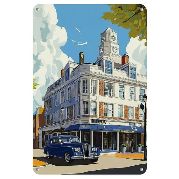 Pennsylvania State College Wall Art - 8x12" Frameless Metal Painting for Home Decor, Iron Craft