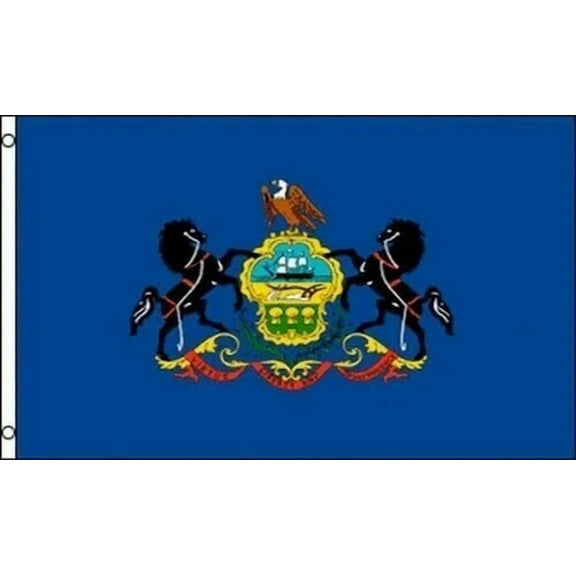 Pennsylvania State Flag 3X5 Ft Metal Grommets Commonwealth Pa Coat Of Arms