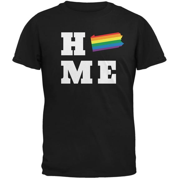 Pennsylvania State Home LGBT Black Adult T-Shirt - X-Large
