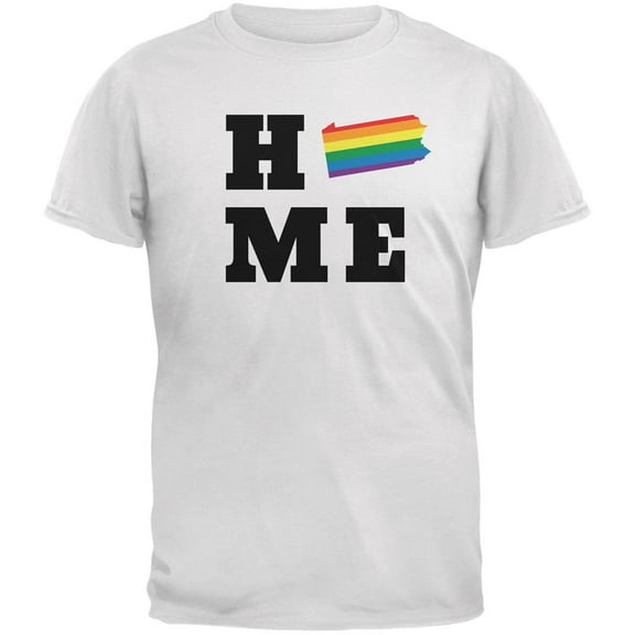 Pennsylvania State Home LGBT White Adult T-Shirt - Small