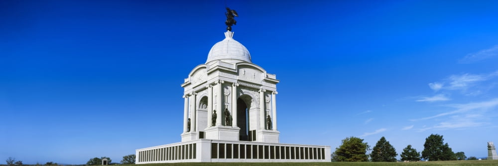 Pennsylvania State Memorial at Gettysburg National Military Park Gettysburg Pennsylvania USA Canvas Art - Panoramic Images (12 x 36)