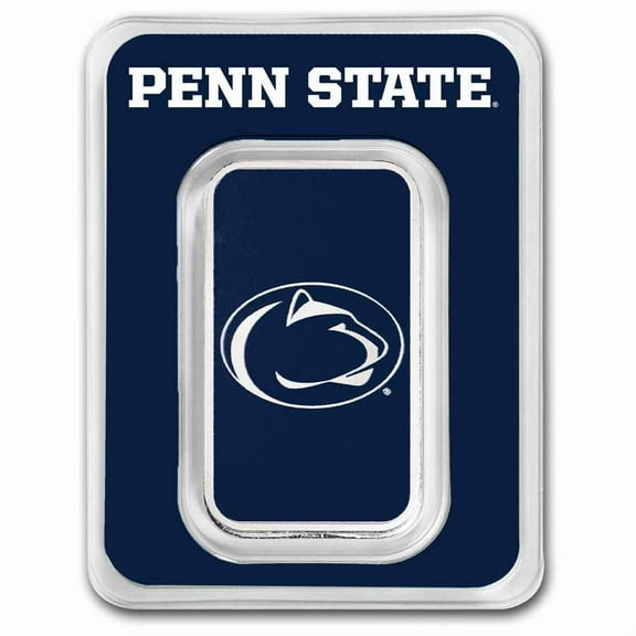 Pennsylvania State University 1 oz Silver Colorized Bar (in TEP)