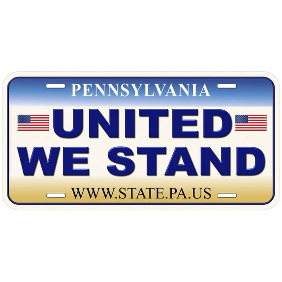 Pennsylvania United We Stand Novelty Car Auto License Plate