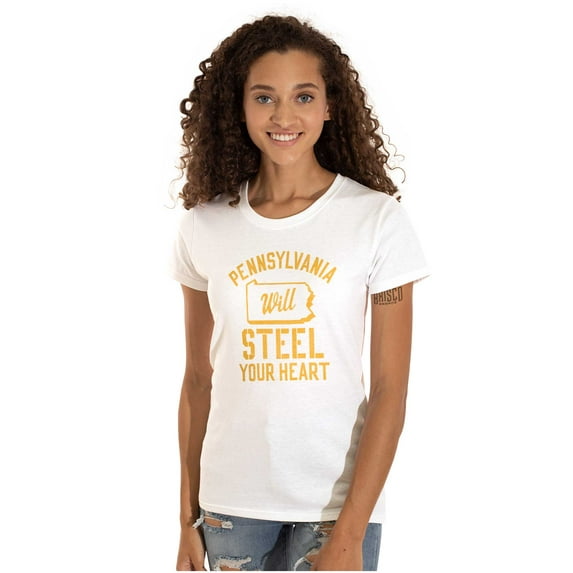 Pennsylvania Will Steal Your Heart Womens Slim Fit Graphic Tee Brisco Brands L