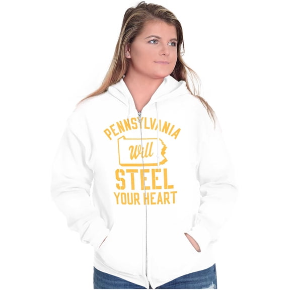 Pennsylvania Will Steal Your Heart Zip Up Hoodie Men's Women's Brisco Brands M