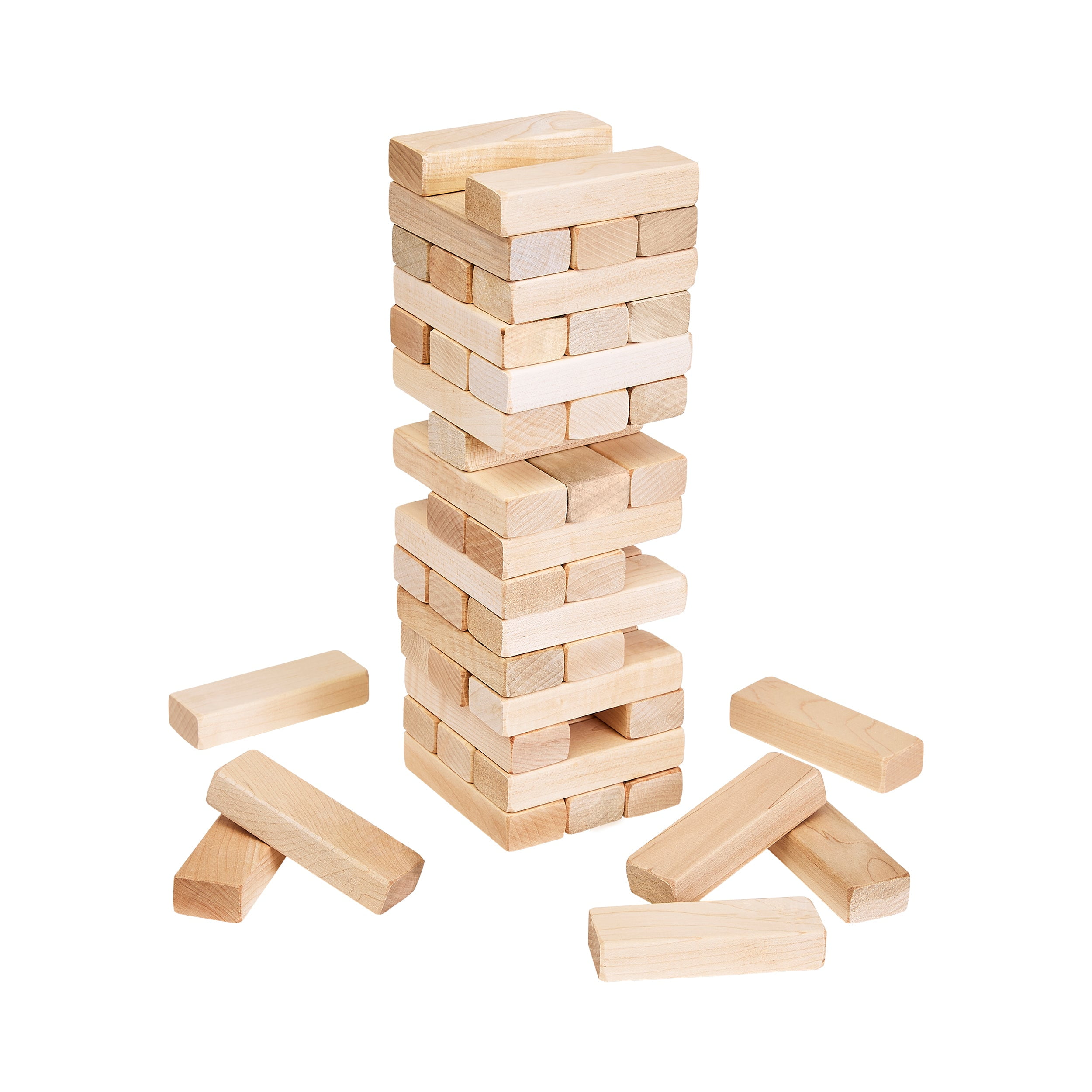 Pennsylvania Woodworks Maple Tumble Tower Game - Heavy Duty Timber Tower  Wooden Block Set - Stackable Hardwood Blocks - Tabletop & Outdoor Family  Games - Walmart.com