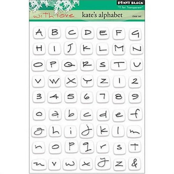 Penny Black Clear Stamps 5"X7"-Kate Alphabet, Pk 1, Penny Black