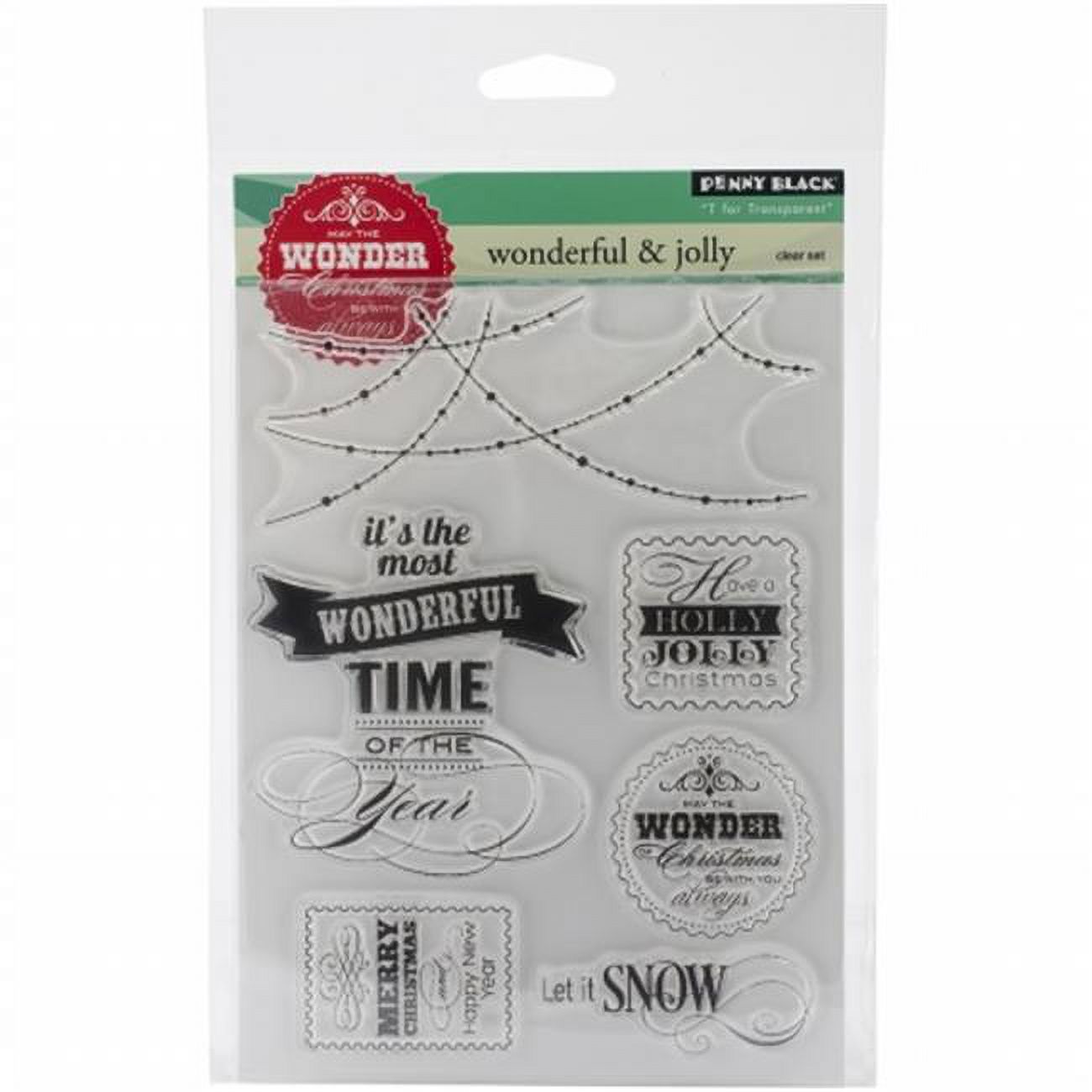 Fogli Di Timbri Trasparenti Penny Black: Set Wonderful, Per Scrapbooking E Card Making