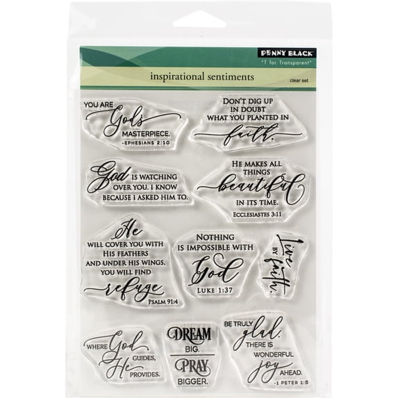 Penny Black Clear Stamps-Inspirational Sentiments