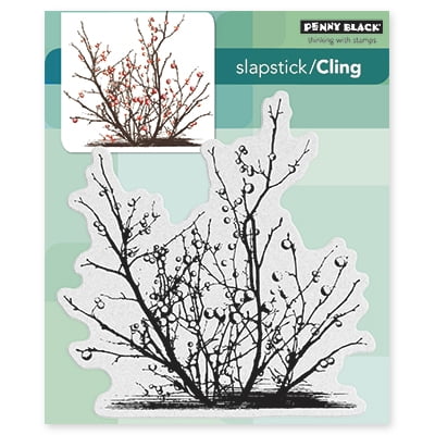 Penny Black 40-870 Berry Beauty Cling Stamp - Floral Berry Pattern Rubber Stamp