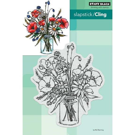 Penny Black Cling Stamps-Vase Garden
