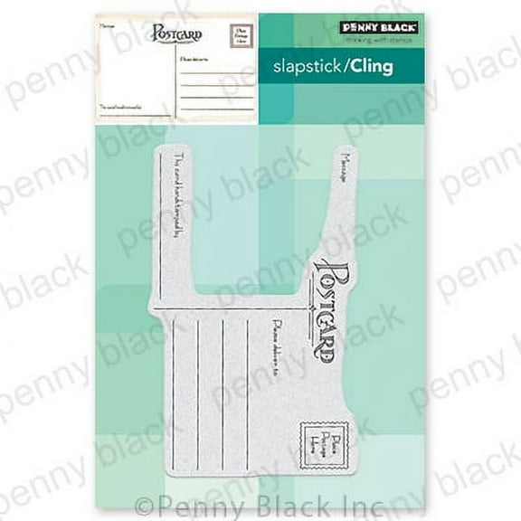 Penny Black Cling Stamps-Vintage Postcard