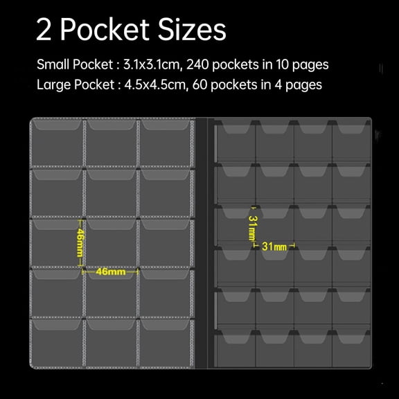 Penny Book,Album Display 25mm/0.98 Coin Book 300 Display 25mm/0.98 Inch 300 Pvc Album Pvc Album Display Book 300 Pvc 25mm/0.98 Inch Coin Sizes With 2 Pocket Coin Soenir With Huiop Buzhi
