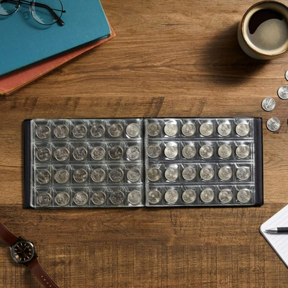 Penny Book,Album Display Inch Coin Pvc Album Souvenir Waterproof Coin 25mm/0.98 Inch 240 Pvc Book 240 Display 25mm/0.98