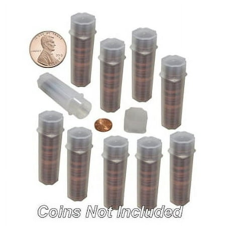 Penny/Cent Square Coin Tubes by Guardhouse, 19mm, 10 pack