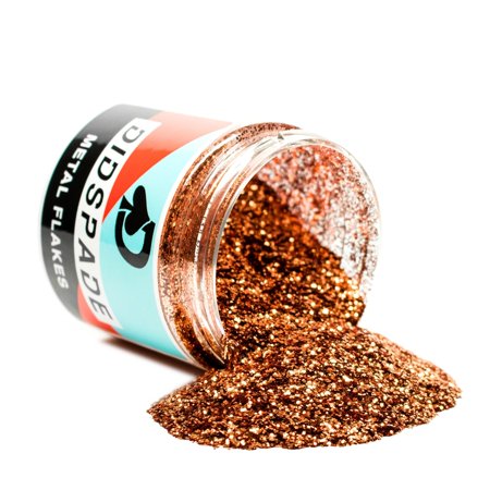 Penny Chopper 0.015 Metal Flake - Copper Flake for Car Paint - Solvent Resistant Glitter - Auto Flake Paint - 2oz