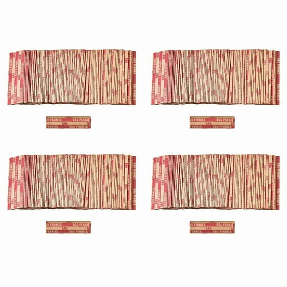 Penny Coin Wrappers Sleeves Flat Rolls 400PCS