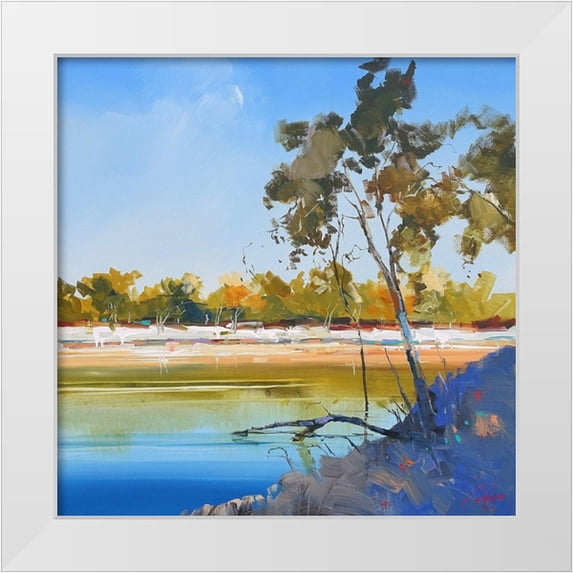 Penny, Craig Trewin 12x12 White Modern Wood Framed Museum Art Print Titled - River Bank