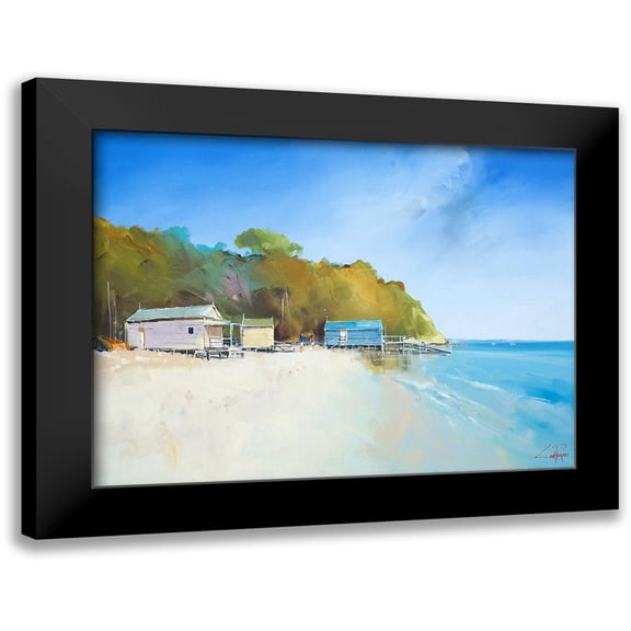 Penny, Craig Trewin 14x12 Black Modern Framed Museum Art Print Titled - Walk on Shelly Beach