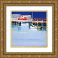 thumbnail image 1 of Penny, Craig Trewin 15x15 Gold Ornate Wood Framed with Double Matting Museum Art Print Titled - Port Fairy Moorings 2, 1 of 4