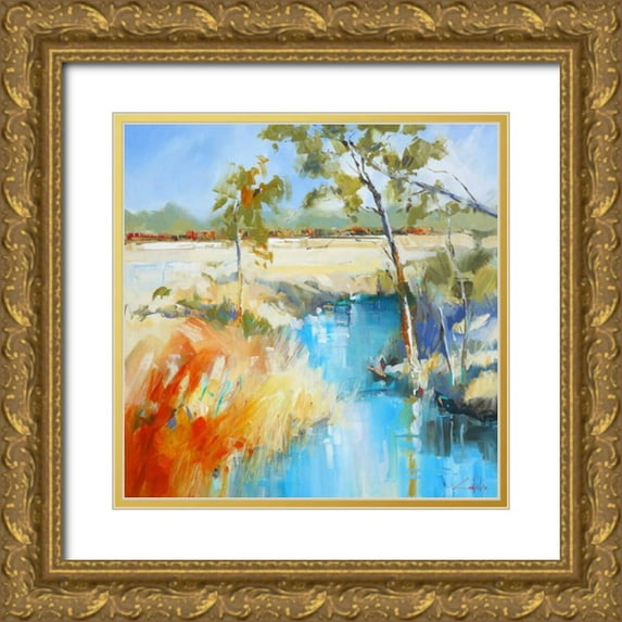 Penny, Craig Trewin 20x20 Gold Ornate Wood Framed with Double Matting Museum Art Print Titled - Summer Water 2