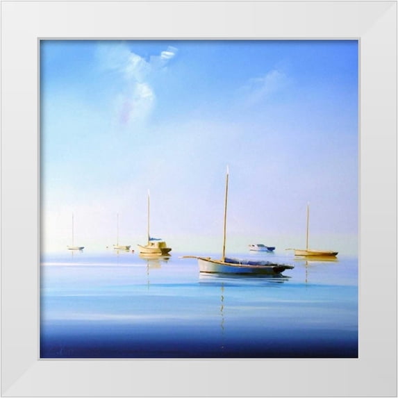 Penny, Craig Trewin 20x20 White Modern Wood Framed Museum Art Print Titled - Blue Couta 2