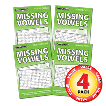 Penny Dell Favorite Missing Vowels Word Seek 4-Pack (Paperback)