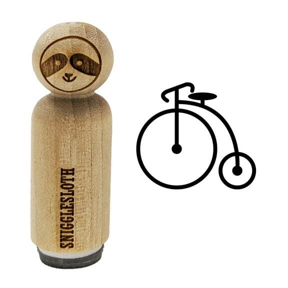 Penny Farthing Bicycle Bike Old Fashioned Victorian Rubber Stamp for Scrapbooking Crafting Stamping - Mini 1/2 Inch