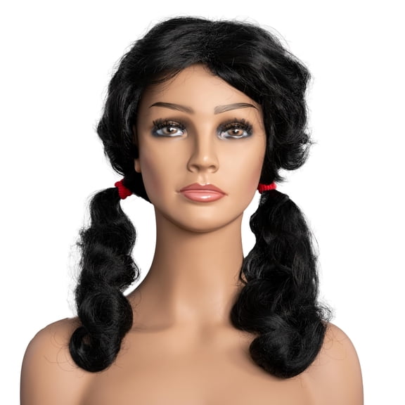 Penny Girl Costume Wig with Long Ponytails Halloween Cosplay Accessory