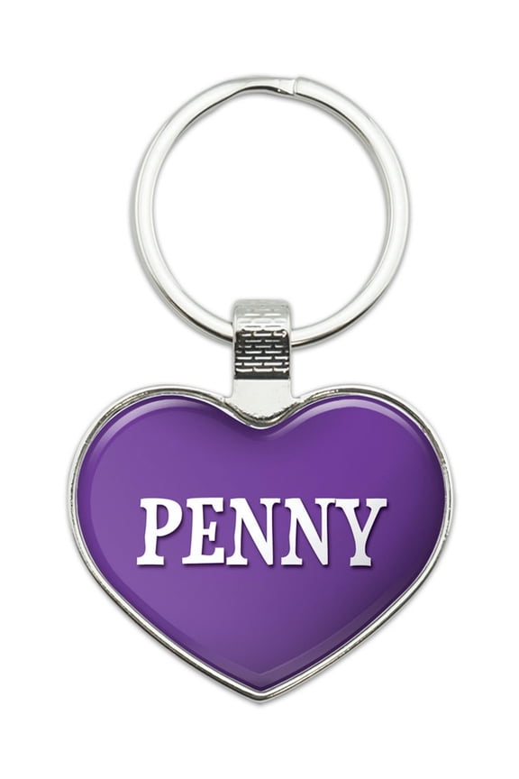 Penny I Love Name Heart Metal Key Chain