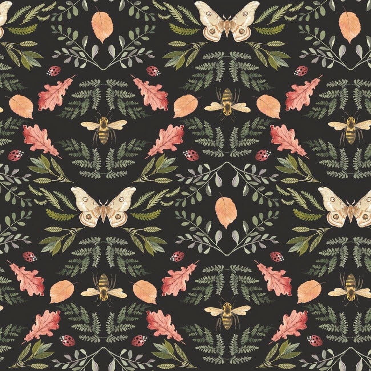 Penny Lane: Forest Cottage Bee And Butterfly Peel and Stick Wallpaper
