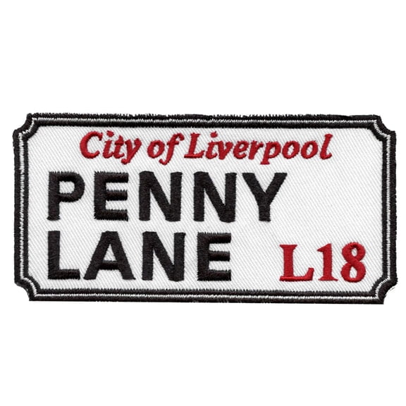 Penny Lane Liverpool Road Sign Woven Patch