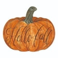 thumbnail image 1 of Penny Lane Publishing 17" Orange and Brown "Hello Fall" Hanging Pumpkin Thanksgiving Wall Decor, 1 of 2