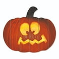 thumbnail image 1 of Penny Lane Publishing 17" Orange and Yellow Spooked Jack O-Lantern Hanging Pumpkin Halloween Wall, 1 of 1