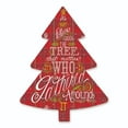 thumbnail image 1 of Penny Lane Publishing 18" Red and White "Gathered Around" Hanging Christmas Tree Wall Decor, 1 of 2