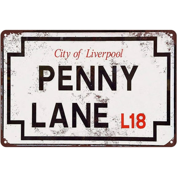 Penny Lane Street Sign Vintage Reproduction Metal Tin Signs Bar Club Wall Decor Poster 8 x 12 inches