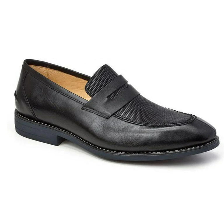 Penny Loafer Maestro Sandro Moscoloni Black Leather Men s Shoes Dress Walmart