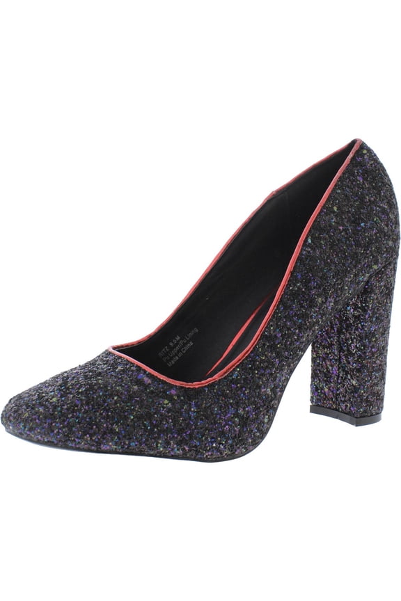 Womens Ritz Glitter Slip On Pumps