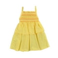 thumbnail image 1 of Penny M Sundress Infant & Toddler Girls Yellow Smocked Ruffled Sun Dress 24m, 1 of 2