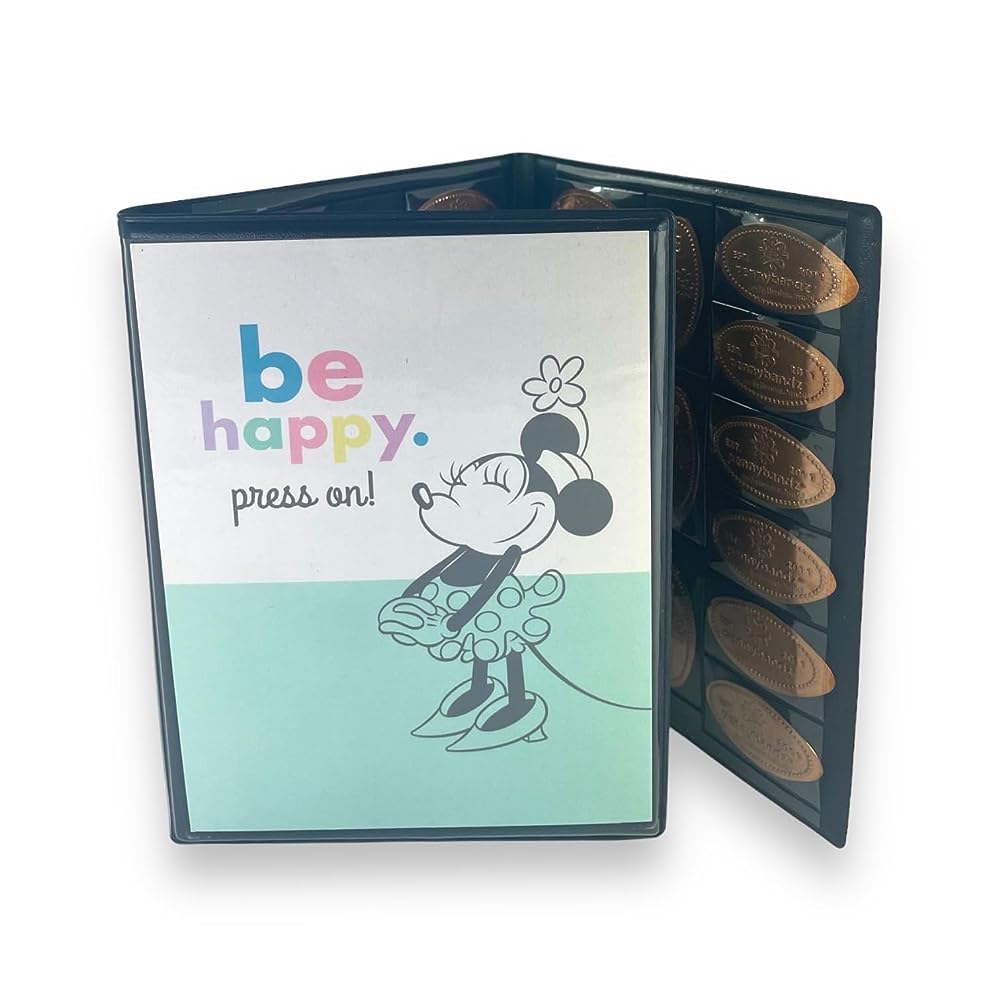 Penny Postcard TriFold Pressed Penny Collector Book Holds 60 Pressed