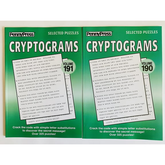 Penny Press Cryptograms Puzzles Volumes 190 and 191