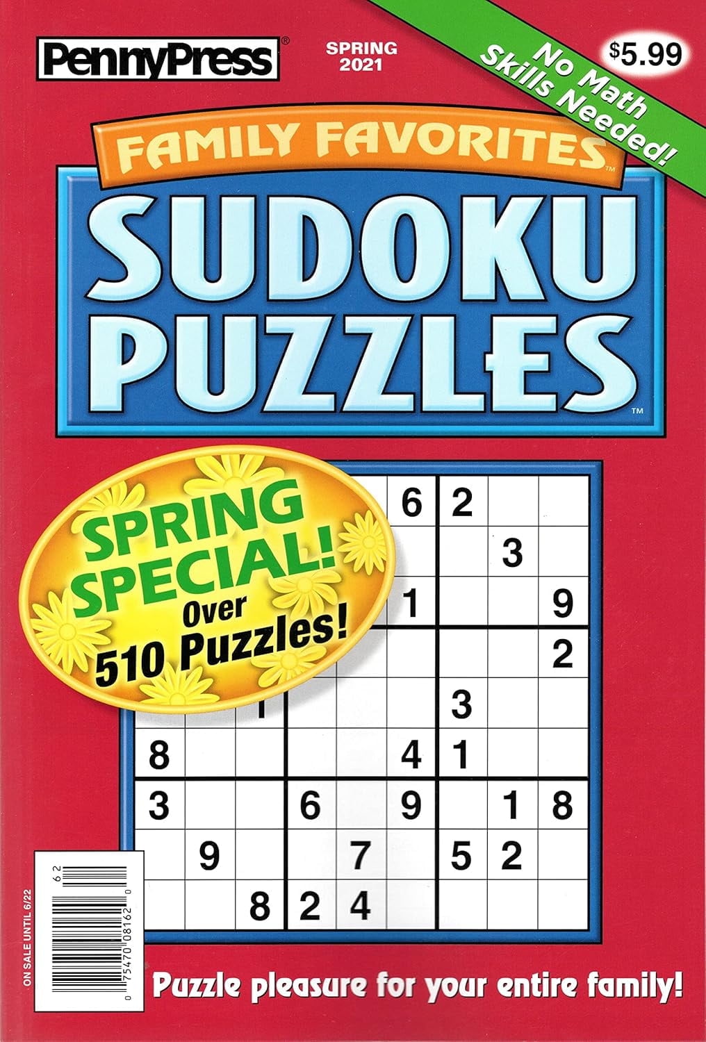 Penny Press Family Favorites Sudoku Puzzles - Newest Available Issue